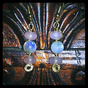 •SOLD• Rose Quartz & Moonstone earrings